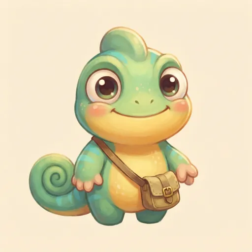Kipwick the chameleon, smiling